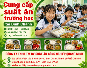 Cung cấp suất ăn trường học tại Bình Chánh